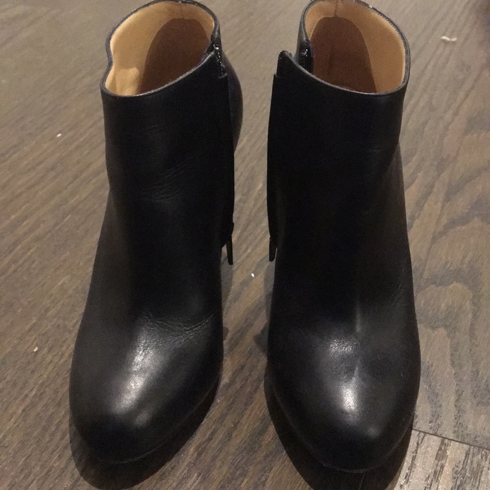 Christian louboutin black heeled boots